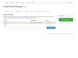 Cloud server manager profiles