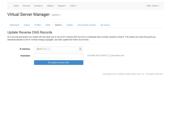 Cloud server manager rdns